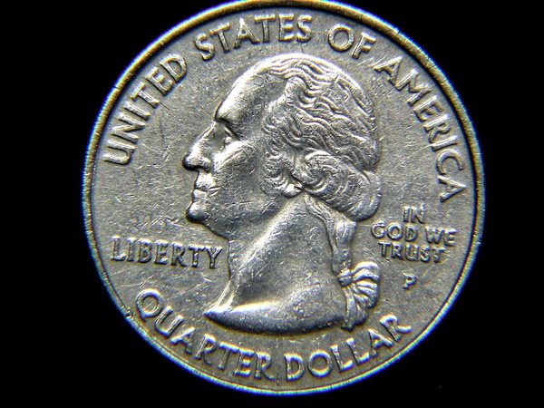 美国2001年总统华盛顿像纪念币--费城铸币厂--p厂记